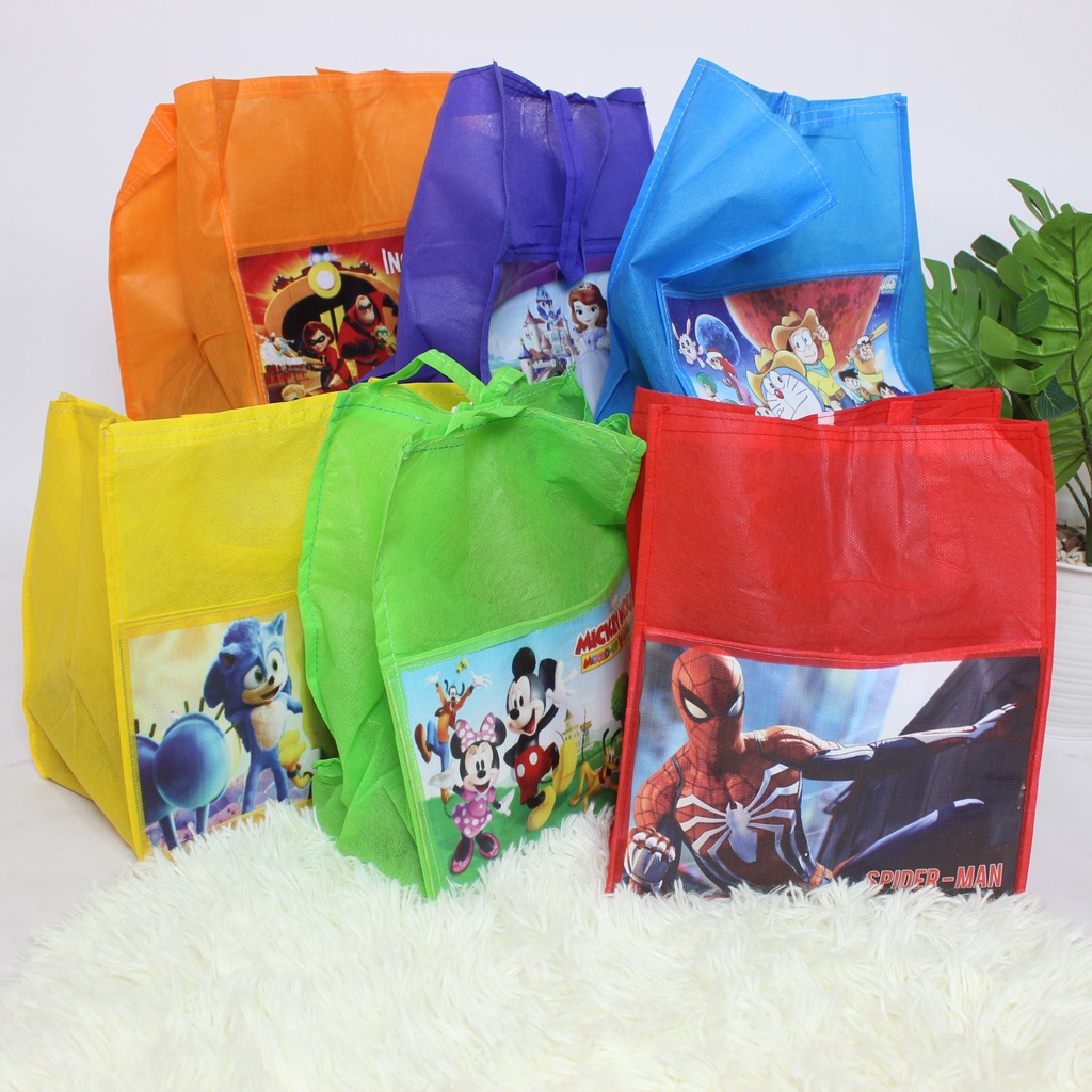 Tas Jinjing Souvenir Ulang Tahun Anak Kado Ultah Karakter Full Color-1