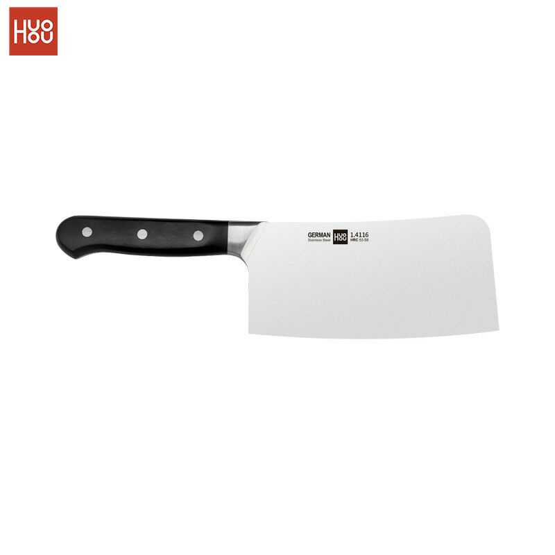 HUOHOU Pisau Daging Kitchen Cleaver Curve HU0053-Black/Silver