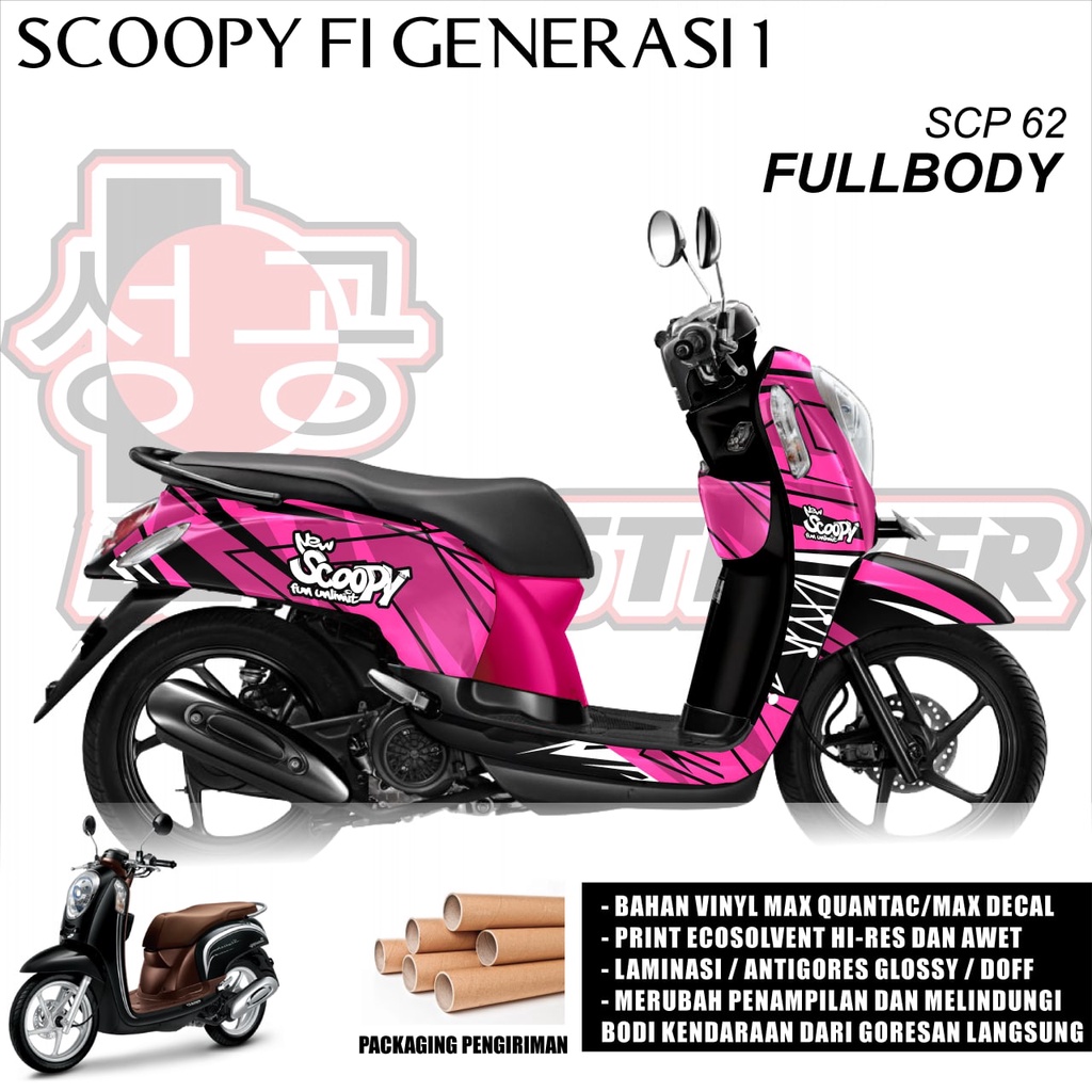 DECAL STICKER SCOOPY FI 2013 2014 2015 2016 RACING FULLBODY SCP 62
