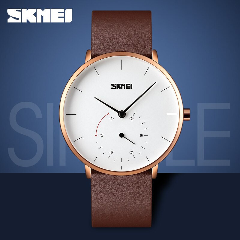 Jam Tangan Pria / SKMEI 9213 Crono aktif Leather / Jam Tangan Analog SKMEI Original / SKMEI 9213 STRAP LEATHER KULIT PREMIUM FREE BOX