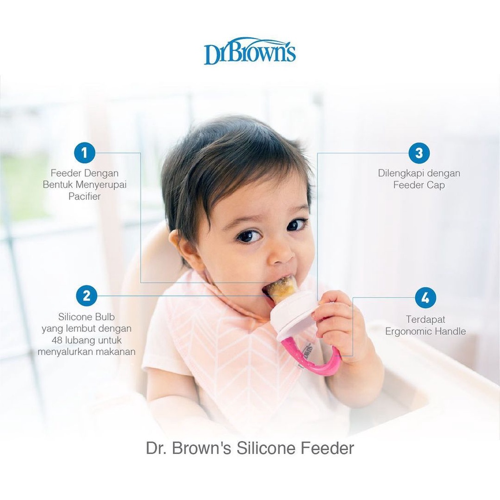 DR BROWNS FRESH FIRST SILICONE FEEDER 4M+ - GREY