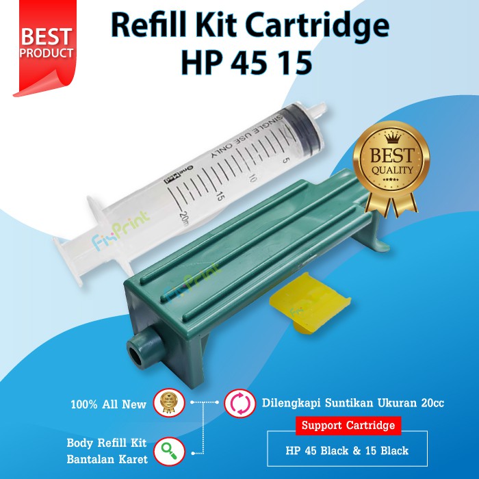 Refill Kit   Klip Penyedot Tinta Cartridge HP45 HP15 Murah