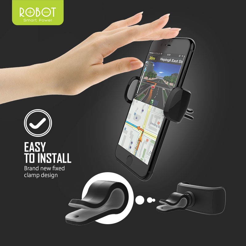 Holder holding ROBOT RT-CH07 RT CH07 Dudukan Smartphone Car Air Vent Stand Holder Stent Kisi kisi AC