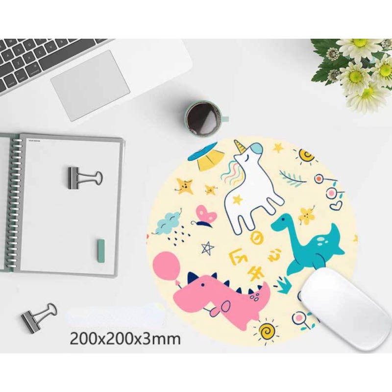 Mouse Pad Anti slip Motif Kartun Kelinci / Beruang / Unicorn Gaya Korea Untuk Anak Perempuan