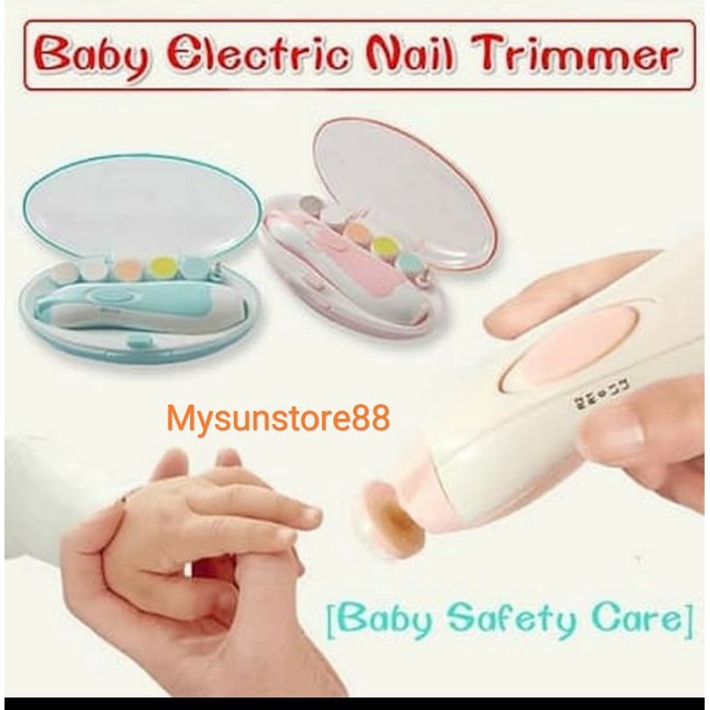 Gunting Kuku Elektrik Bayi &amp; Dewasa Electric Nail Trimmer Manicure Set MS88