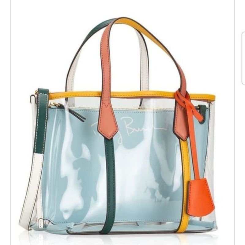 Tory Burch 818 Perry PVC Small Triple Compartment Tote Bag