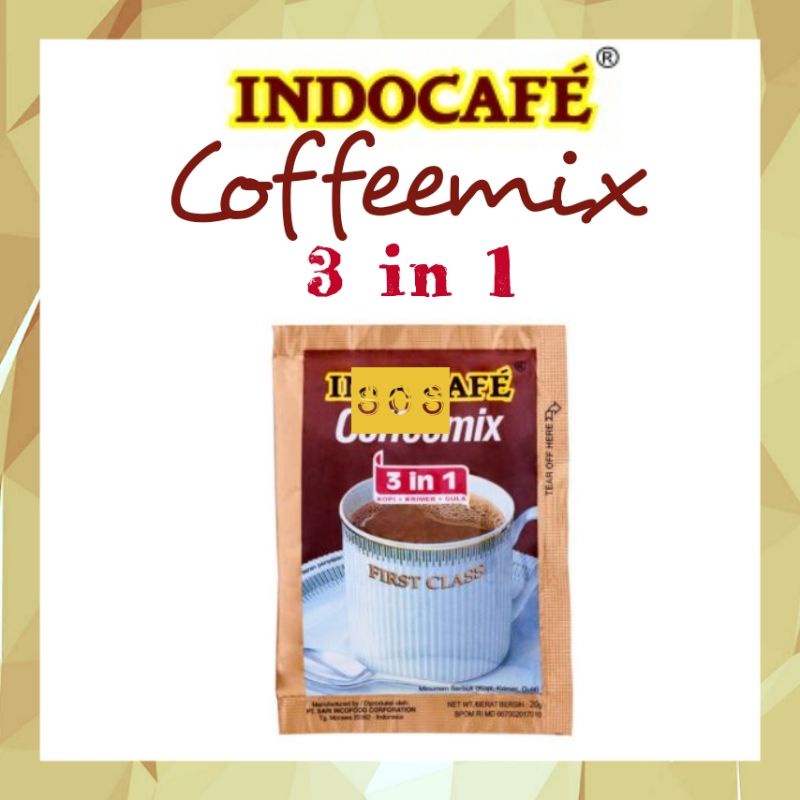 

《OS3》 Indocafe Caffeemix 3 in 1 sachet 20 gram - KOPI