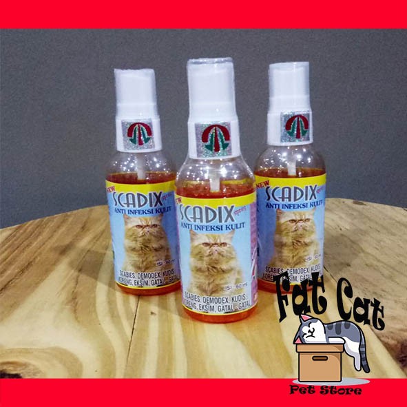 Scadix  Spray Anti Infeksi / Obat Scabies /Obat Luka  Kucing  Scadix Spray 60 ml