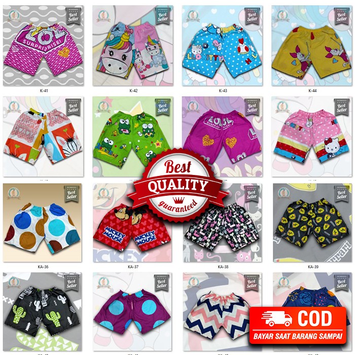 Celana KOLOR ANAK, REMAJA, DEWASA Cewek/Cowok bahan katun harga grosir (bisa COD)