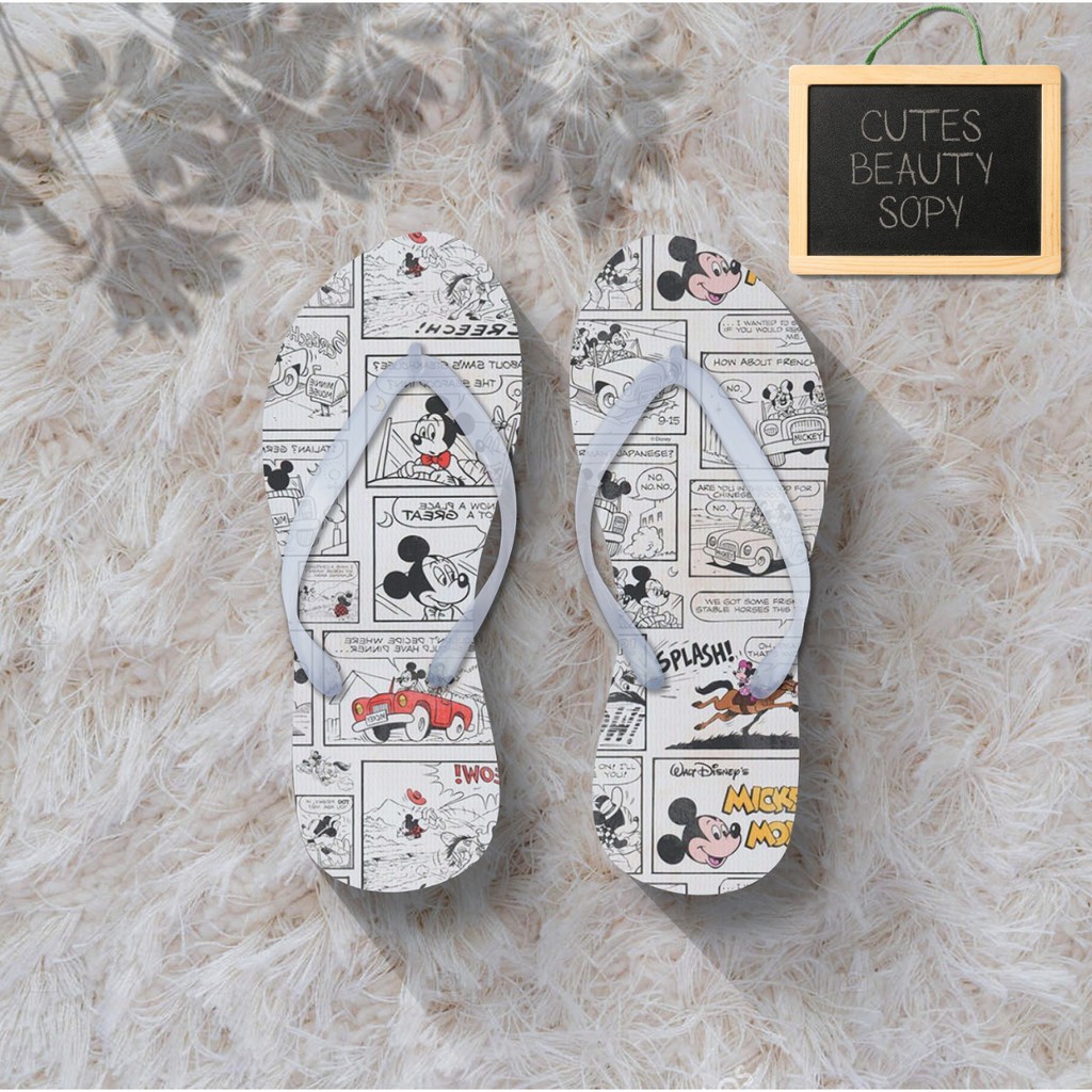 Sandal sendal jepit mickey mouse komik