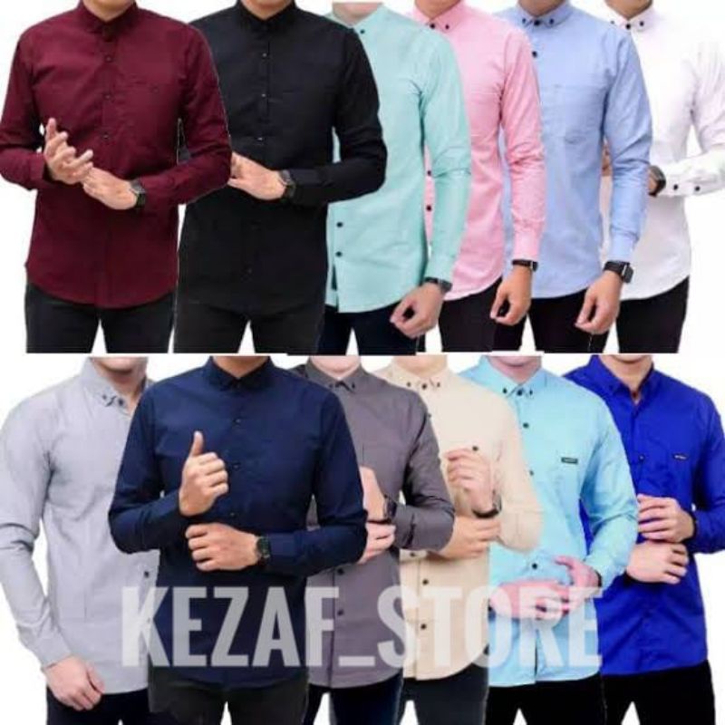 KEMEJA POLOS PRIA TOP BOYI MAN LENGAN PANJANG BAJU BERKUALITAS ORIGINAL PREMIUM