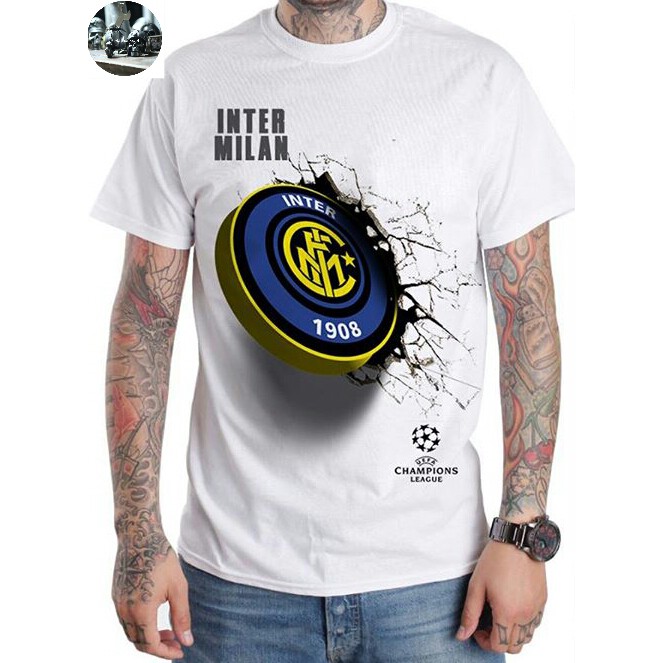 KAOS 3D INTER MILAN LOGO BOLA FOOTBALL