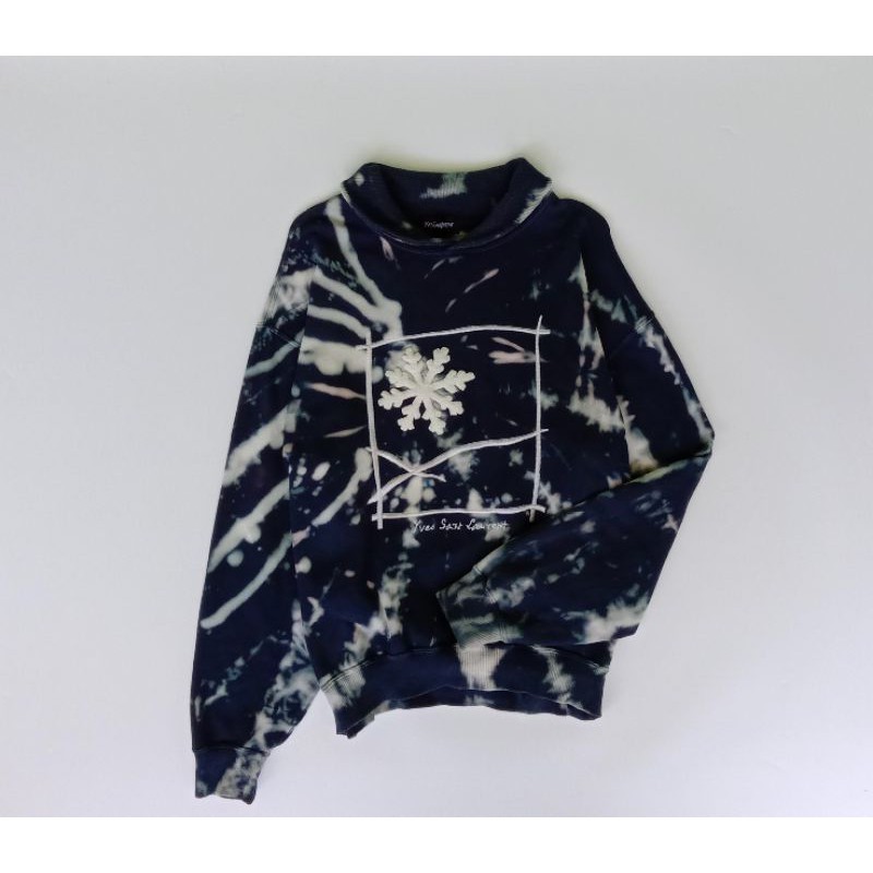 Crewneck yves saint laurent tie dye hand made