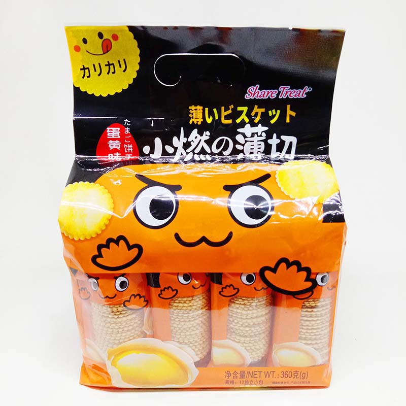 

Bairong Share Treat Egg Yolk Flavor Biscuit 12s 360gr impor snack