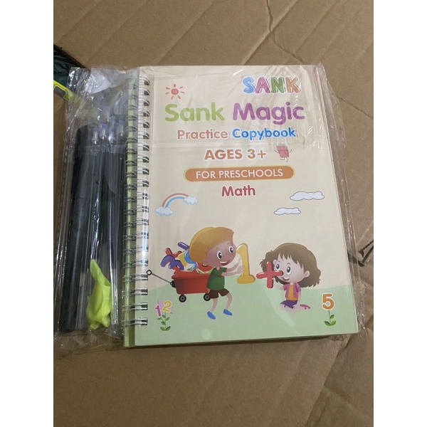 HWLB Sank Magic Book / Buku latihan menulis anak 1 set isi 4 buku