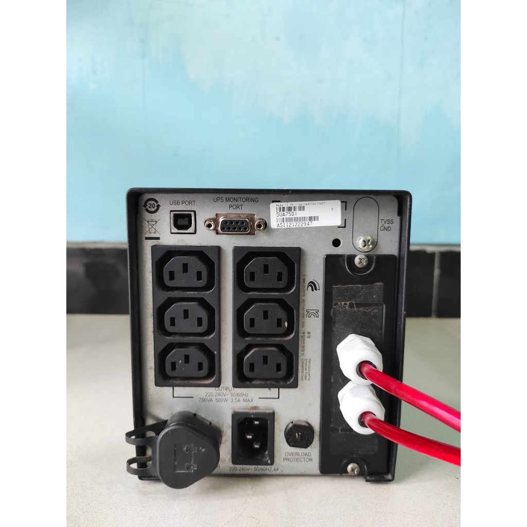 UPS Modif APC SUA 750i 750VA 24V Modifikasi aki External &amp; Cooling fan