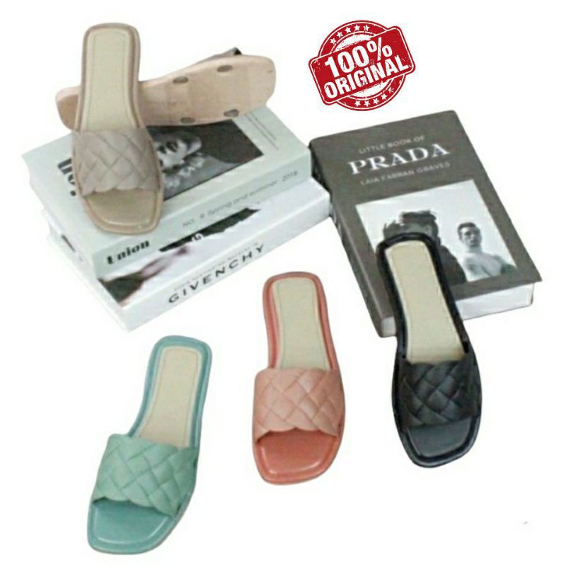 (GISEL) Sandal slop Boloni/Sandal santai