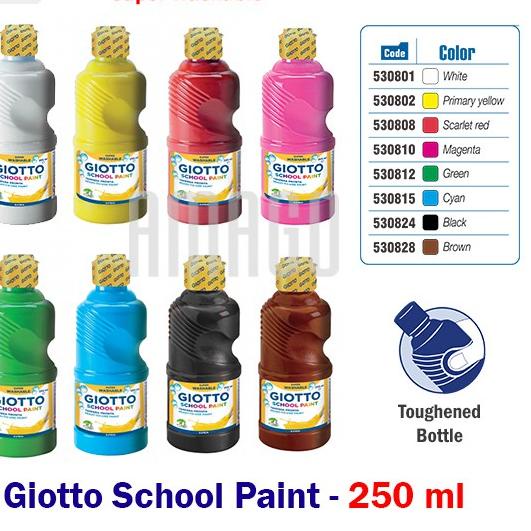 

New! GIOTTO SCHOOL PAINT - SATUAN - 250 ml - PILIH WARNA