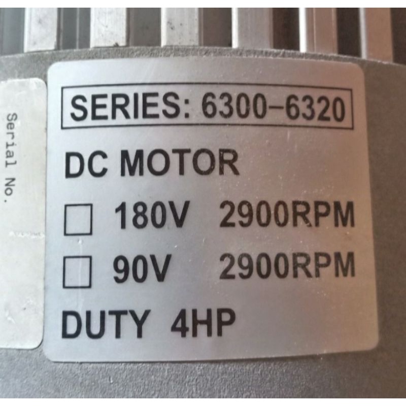 Dc Motor Treadmill 180V 4Hp / 3Hp Series 3200Rpm /2900Rpm