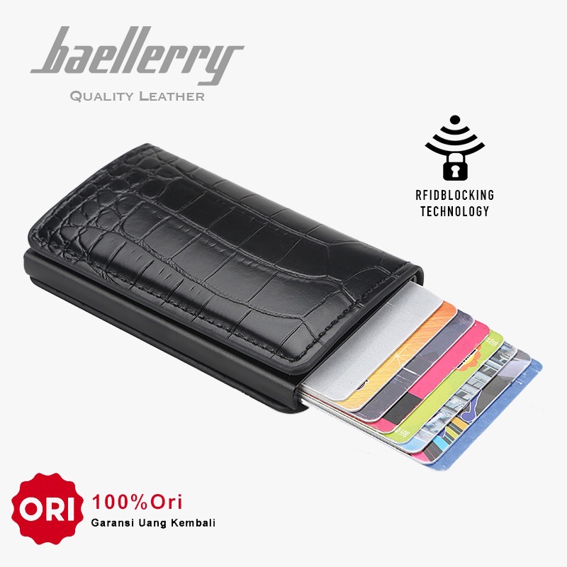BAELLERRY K9130 Dompet Kartu Pria Bahan Kulit PU Leather Premium WATCHKITE WKOS