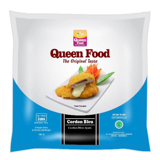 

Queen food chicken cordon bleu 340gr isi3s