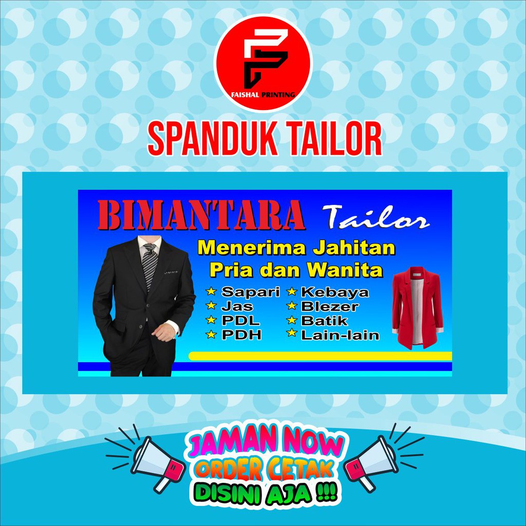 Jual Spanduk Banner Backdrop Usaha Tailor Ukuran 2 X 1 M Indonesia