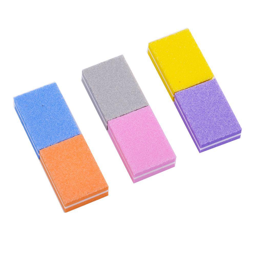 Agustinina Kikir Kuku Dua Sisi 10pcs/lot Blok Buffer Sanding Sponge Poles