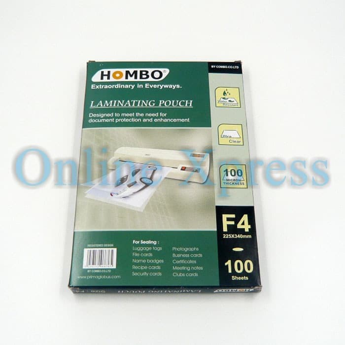 

Laminating Film Ukuran F4 Hombo