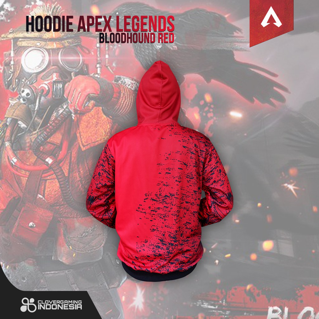 Hoodie Apex Legends Bloodhunt Red - Gaming Jaket Esports