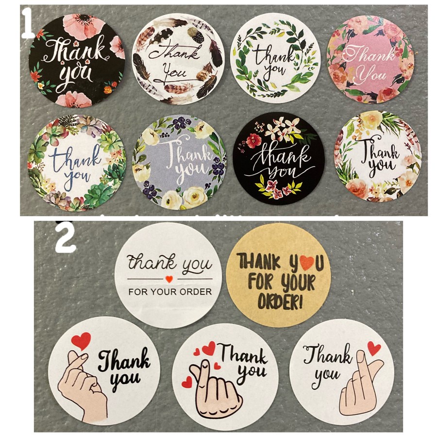 sticker thank you 2,5cm - sticker toples - stiker amplop - sticker thank you