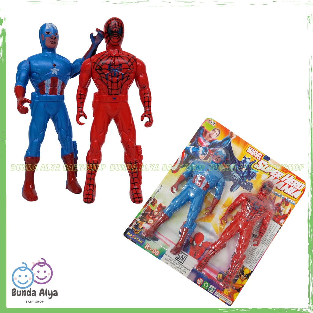 Mainan Anak Laki Super Hero Mania Isi 2 PCS - Robot Marvel Mainan Anak - Marvel Super Hero Toys GT