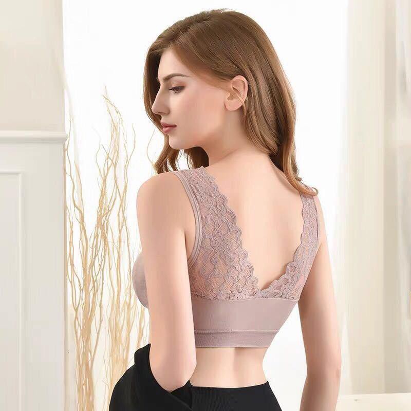 YAGOO - Bra Wanita Tanpa Kawat Bahan Halus Pakaian Dalam bralette Push Up Elastis Sexy dengan Busa bra08