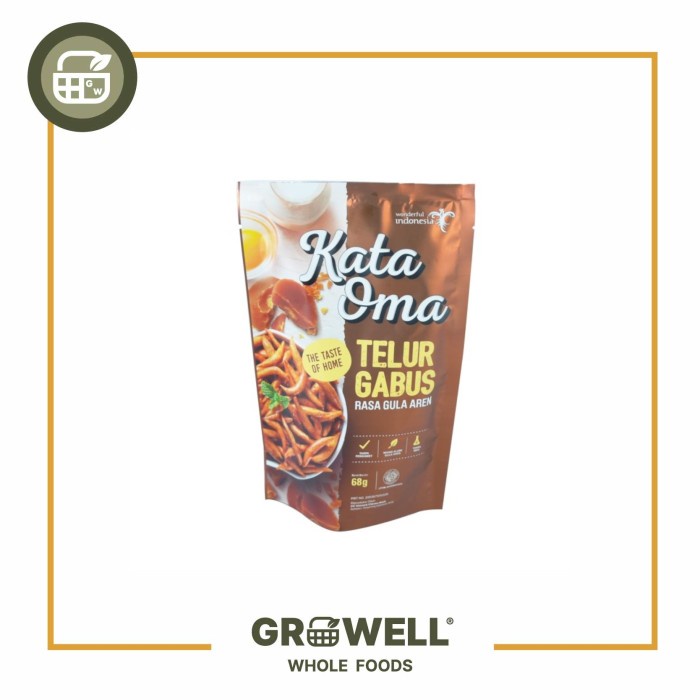 

Kata Oma Telur Gabus Rs Gula Aren 68Gr
