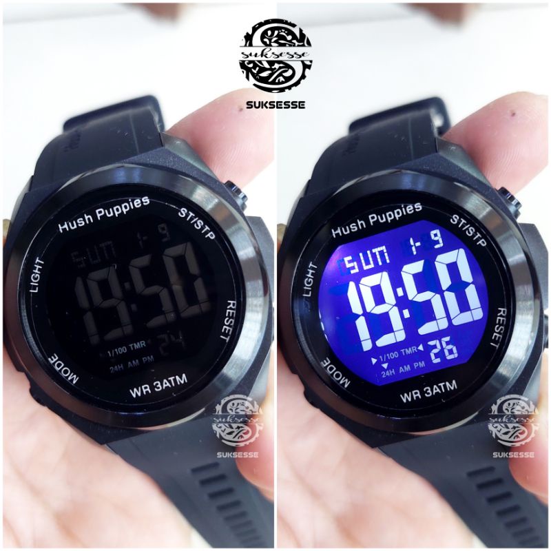 HUSH PUPPIES HP8571 | JAM TANGAN PRIA WANITA HUSH PUPPIES DIGITAL RUBBER STRAP