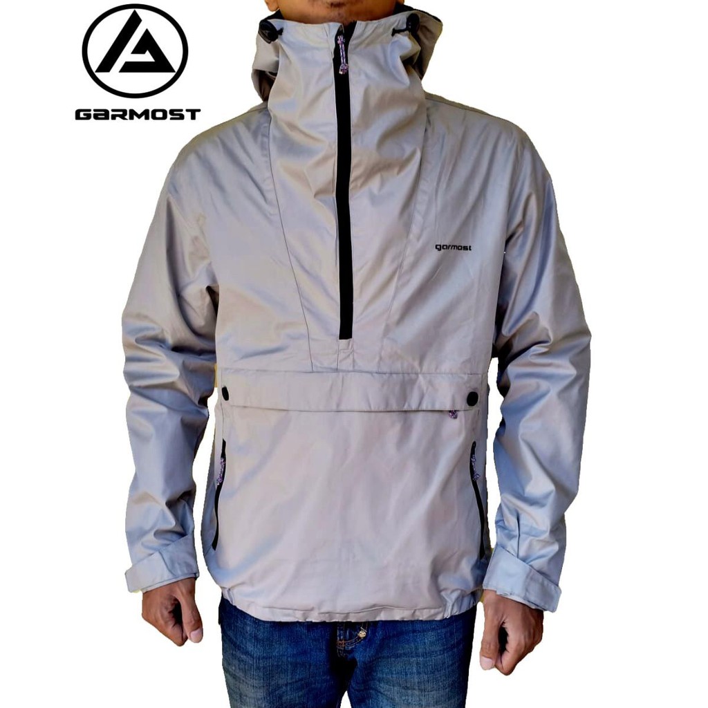 JAKET GUNUNG PRIA WATERPROOF WINDBREAKER JAKET MOTOR STYLISH CAGOULE HITAM