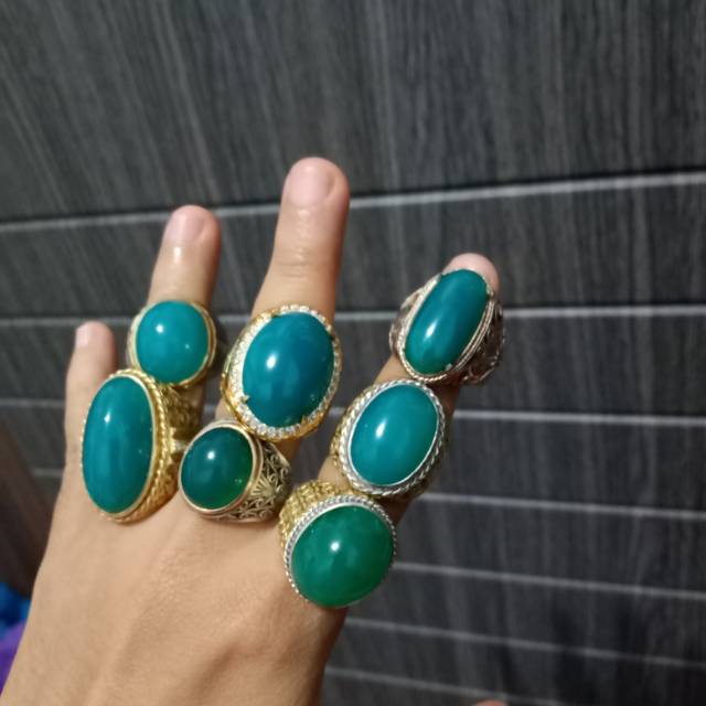 Cincin Batu Bacan Super Kristal Plong