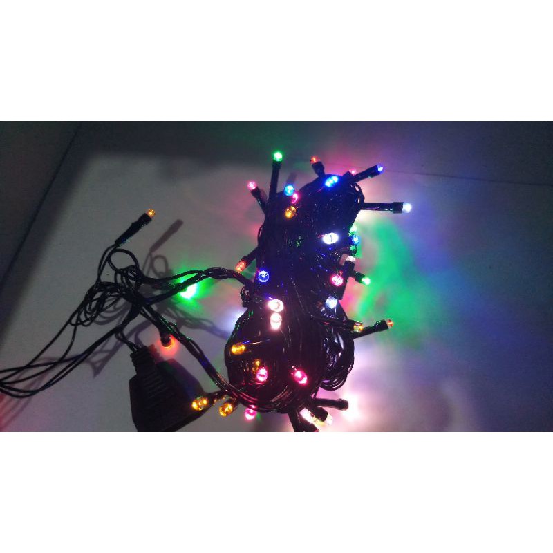 Lampu Natal Hias Tumblr 7 Warna Kabel Hitam