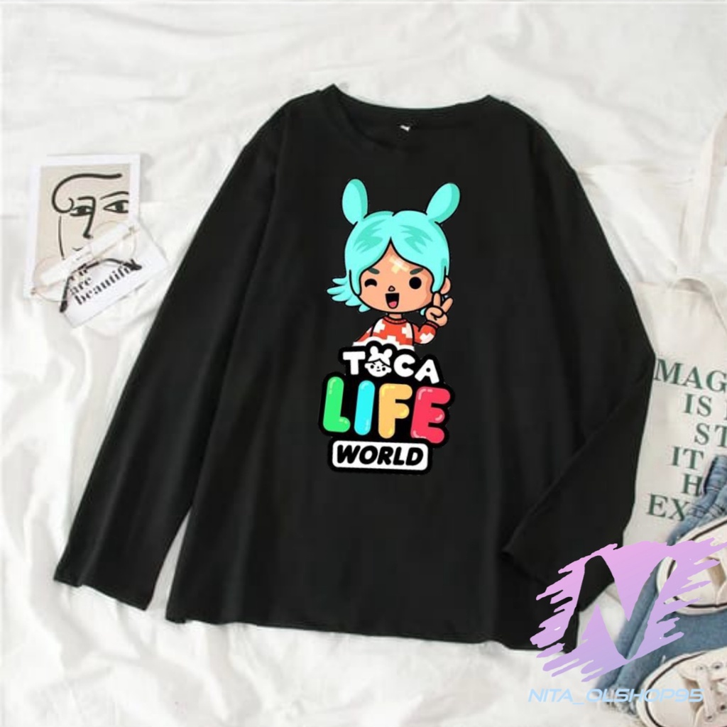 kaos toca boca kaos anak lengan panjang toca life wolrd permainan anak