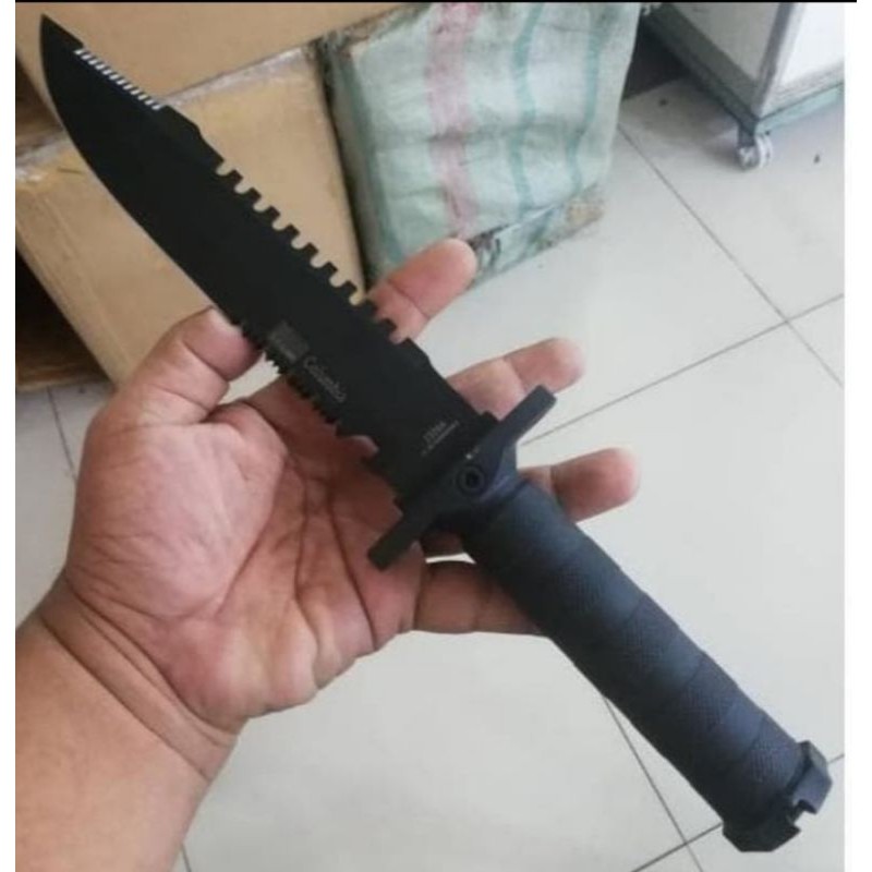 PISAU BELATI KOMANDO SURVIVAL KIT BUSHCRAFT HUNTING BERBURU TNI POLRI TACTICAL P1257