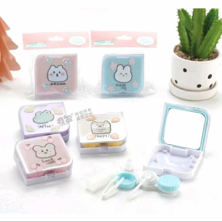 tempat softlens / softlens case lucu motif ketupat