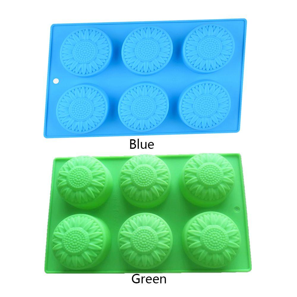 R-flower Silicone Soap Mold Flower Shaped Multi-Fungsi Kaki Bayi Berbentuk 6rongga Handmade Sabun Perlengkapan