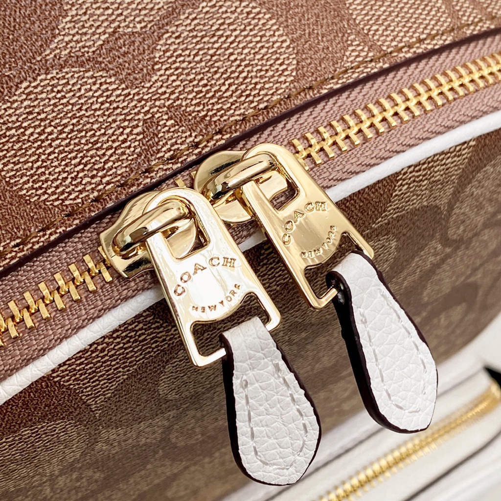 111/[Instant/Same Day]coach  5671 Medium Ladies PVC With Leather Backpack  beibao