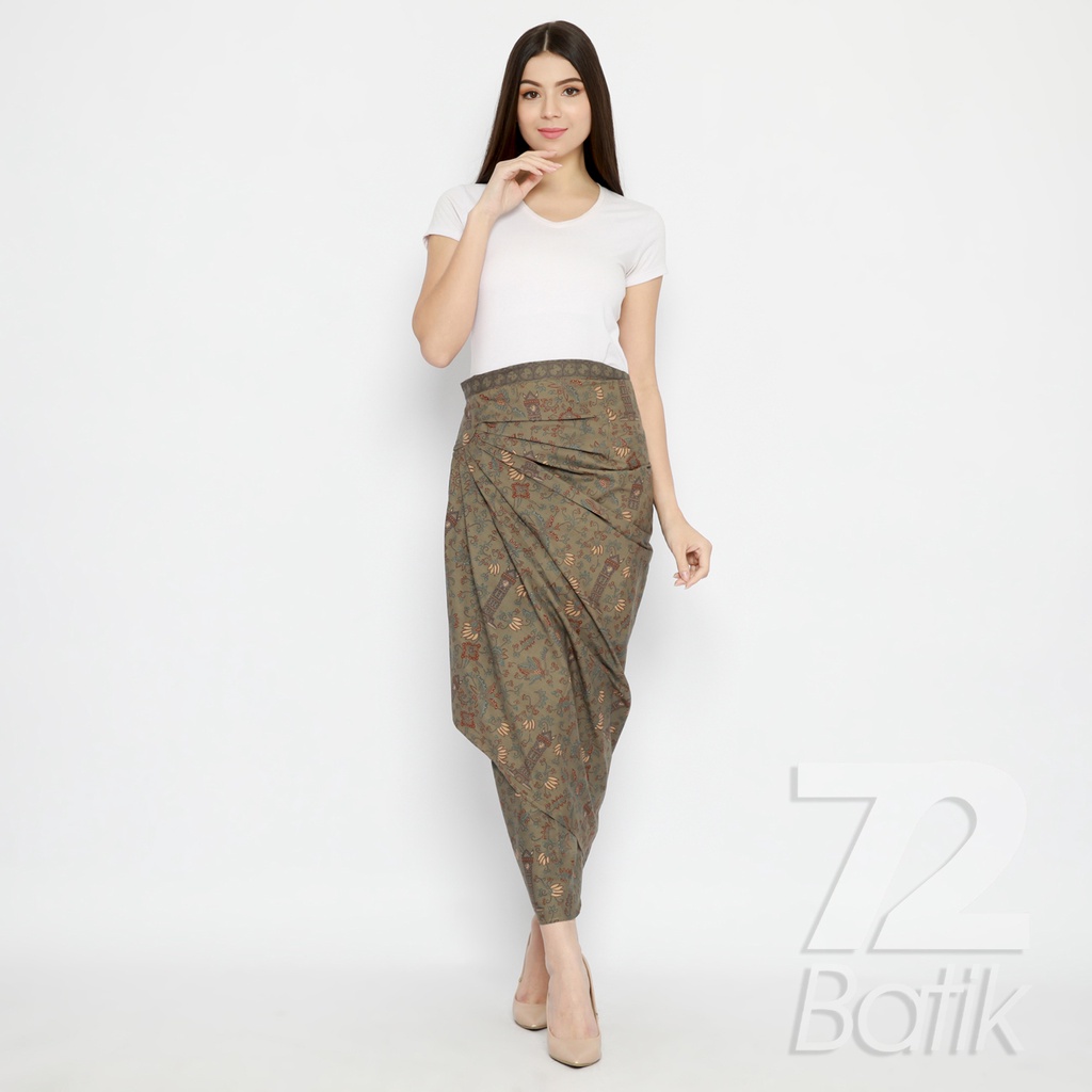 ROK BATIK SPAN Skirt Lilit Kebaya Instan Modern Wanita Motif Jam Gadang Warna Hijau Abu 721045 CAP 72 - Rok Batik Lilit Bawahan Skirt Kamen Kebaya Songket Batik Panjang Plisket Span Instan Jadi Bali Lembaran Premium Modern Untuk Wanita Kondangan