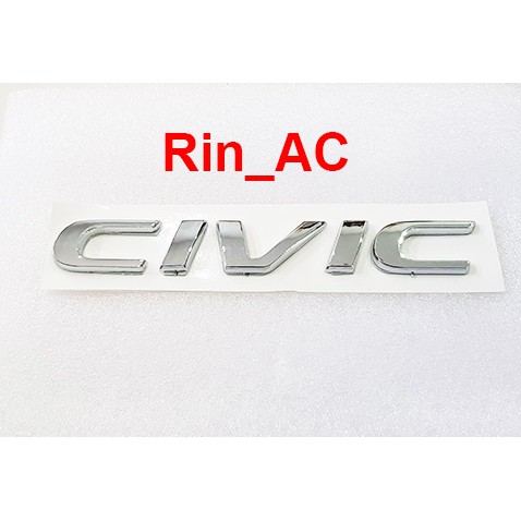 Jual Emblem Logo Lambang Tulisan Civic Kap Bagasi Begasi Belakang Honda Civic Fc Fc Vtec Turbo