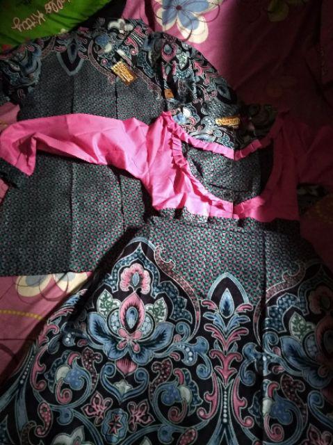 Couple Batik Semi Tulis Gamis Kemeja Panjang