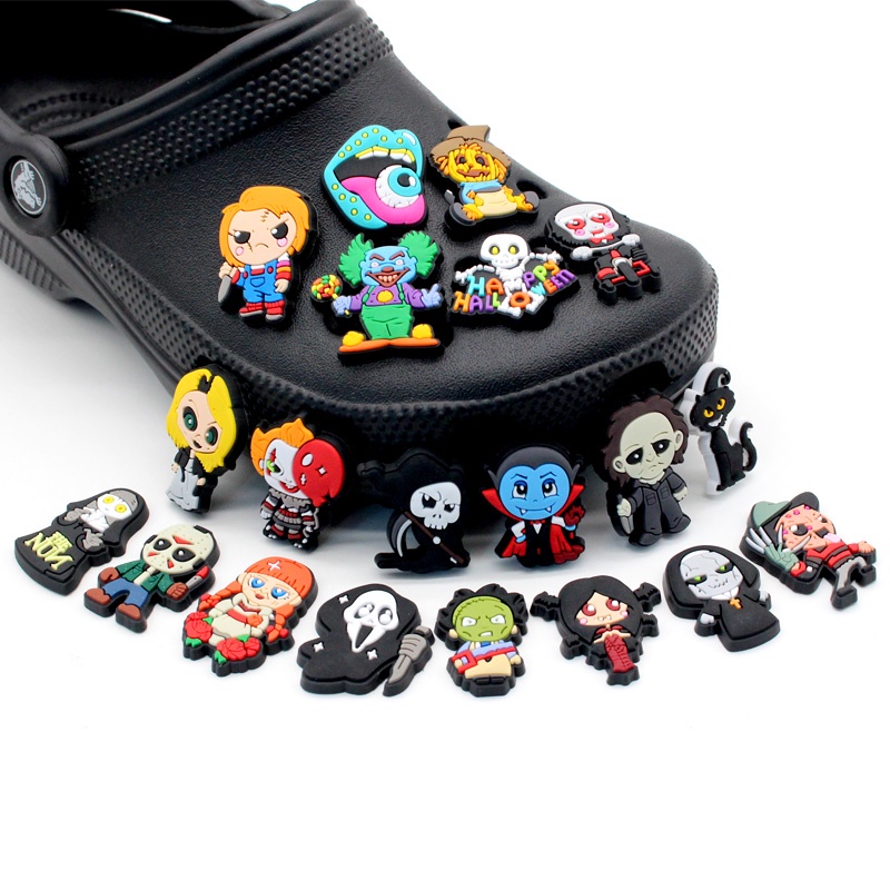 Baru Jibbitz Crocs halloween accessories Sandal shoe charms diy decorate Lubang Sepatu aksesoris sepatu