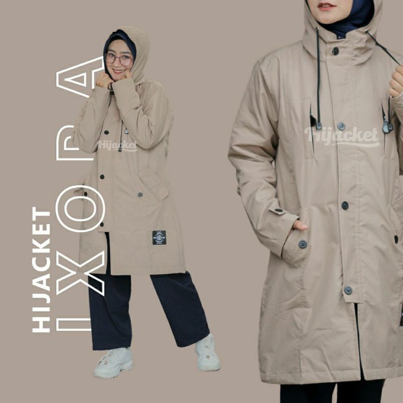 HIJACKET IXORA Best Seller Jaket Wanita Muslimah Jaket Motor Parasut