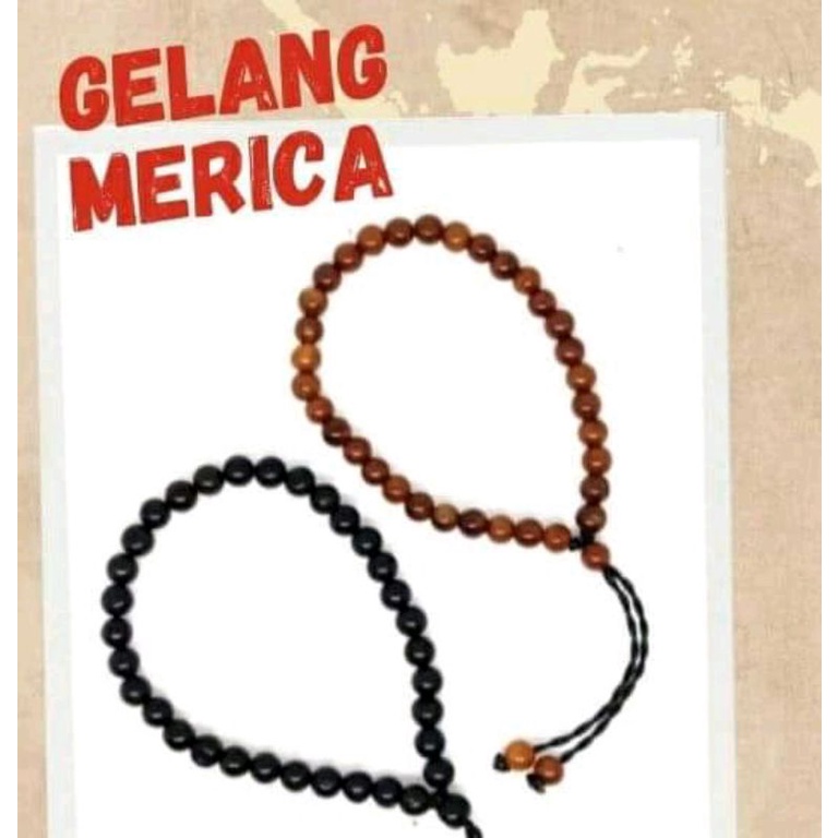 gelang merica coklat dan hitam 33 100% asli bisa COD