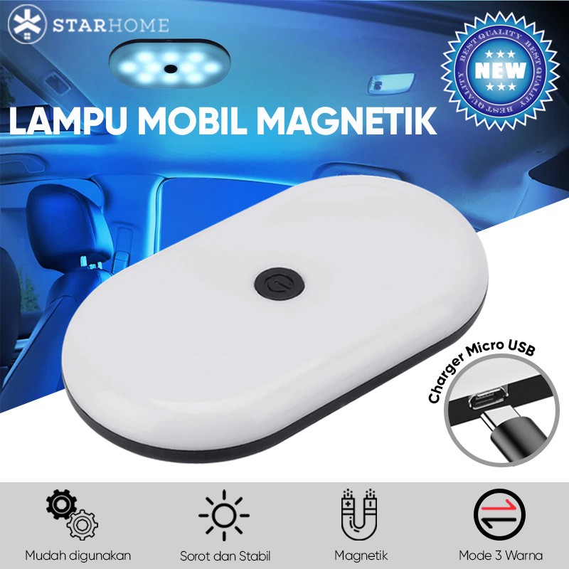 Lampu Baca Mobil 3 Warna StarHome Lampu Plafond Mobil Lampu Lemari Lampu Emergency Mobil Lampu LED