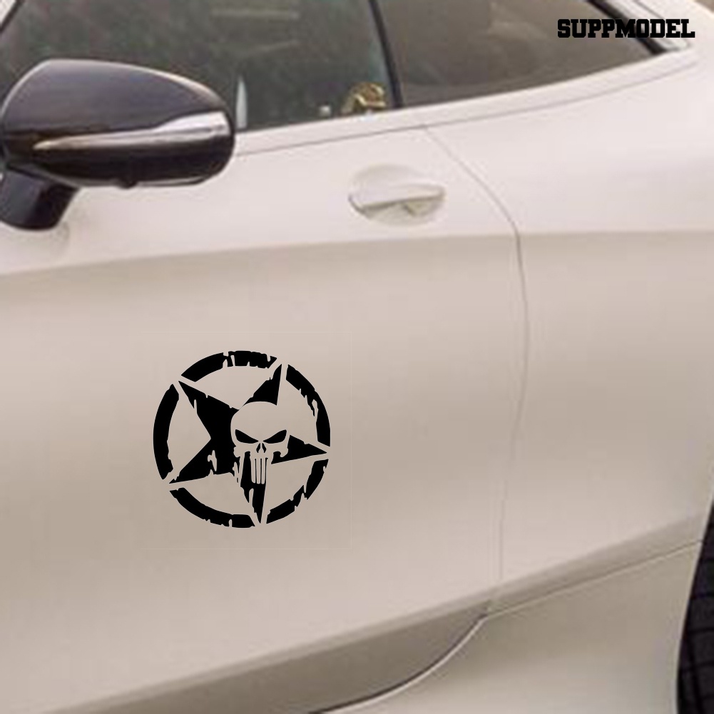 Sl Stiker Tengkorak Pentagram Bahan Vinyl Untuk Motormobil